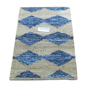 Tapis de jute carré tressé avec différentes conceptions et formes tapis de jute tressé décoratif fait à la main Textiles de maison tapis de jute tissé - Product Image 3