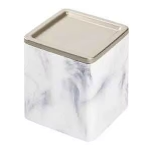 Pot en résine fait main blanc et noir, sûr pour les aliments, moderne et luxueux, pour le thé, le café et le sucre, fabriqué par un fabricant. - Product Image 6