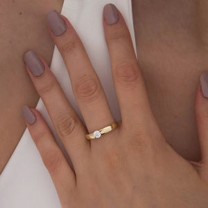 Anillo Solitario con Diamante de Laboratorio de Corte Brillante Redondo, IGI D-E-F VVS-VS, Oro y Plata, Directo de Fábrica, Inventario de Joyería B2B - Product Image 1