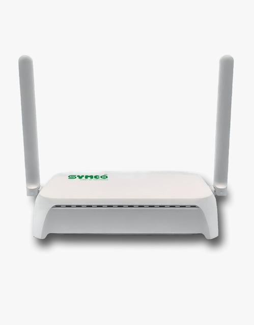 SYMCO Dual Band Wi-Fi 6 Router 2.4G 5G 4 LAN Ports XPON Fiber Optic Terminal with WPS and Telephone Port