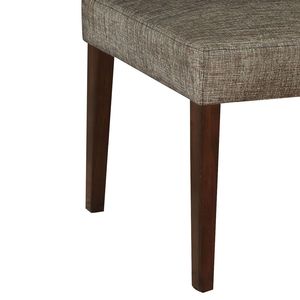 Set di 2 sedie da pranzo laterali imbottite grigie ed espresso - Product Image 4