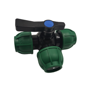 Válvula de Bola de Tres Vías de PP para Conexiones de Compresión - Product Image 3