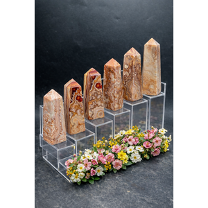 Décorations en cristal de tour d'agate rouge naturelle de 9 cm - Product Image 1