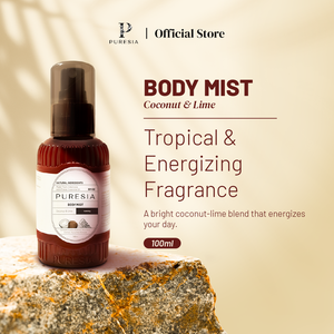 PURESIA Brume Corporelle Végane Hypoallergénique Coco & Citron Vert 100ml Parfum Tropical Énergisant Longue Durée pour Adultes - Product Image 1