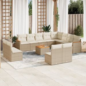 Conjunto de Sofás de Jardín Color Crema Beige - Product Image 1
