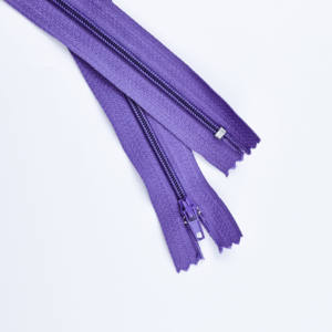 Fermeture éclair en nylon colorée n°3, extrémité fermée, 20 cm, 50 cm, pour vêtements, vente en gros, couleur stock - Product Image 3