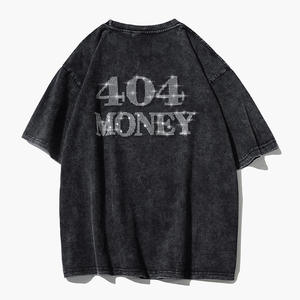 Camisetas de hombre con lavado ácido, estilo vintage, tela de algodón, ropa casual de calle, moda para uso diario. - Product Image 6