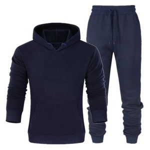 Factory Direct Homme Men's Melegito Sportswear Sweatsuit Set Spordidress Plain Hoodie & Pants Blank Casual Trenerka Tracksuit - Product Image 1