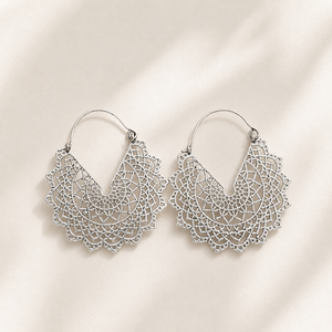 Pendientes de Aro Bohemios Chapados en Oro para Mujer, Diseño Mandala, Joyería de Fiesta, Pendientes de Moda de Latón - Product Image 4