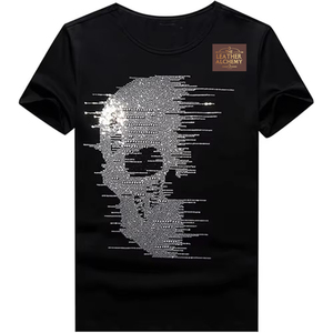 เสื้อยืดประดับเพชรดีไซน์สั่งทำคุณภาพสูงสำหรับผู้ชาย เสื้อผู้ชายไซส์ใหญ่สไตล์ไฮสตรีทจากปากีสถาน ขายดี - Product Image 6