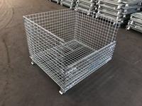 Chariot de stockage industriel Depotfit pour CARTER OEM en acier au carbone avec caisse grillagée, chariot à boîtes empilables, rayonnage à boîtes empilables, galvanisé