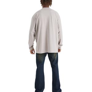 Camisetas de Manga Larga para Hombre, Tallas Grandes, Cuello Redondo, Corte Regular, 100% Algodón, Transpirables, Precio de Fábrica al por Mayor, Calidad Personalizada - Product Image 5