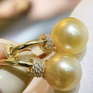 G18K Natural Platinum Grey Pearl Earrings 8-9mm Basic Flawless Fashion <b>Matching</b> Gift <b>Box</b> Included - Product Image 3