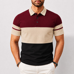 Polo de Piqué Personalizado al por Mayor, Transpirable, de Poliéster/Algodón para Hombre, en Rojo, Blanco y Negro, Estilo Casual, Manga Corta, Deportivo - Product Image 2