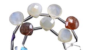 Juego de 19 piezas al por mayor de cuentas de Briolette en forma de corazón facetadas de piedras preciosas naturales de excelente calidad para la fabricación de joyas - Product Image 2