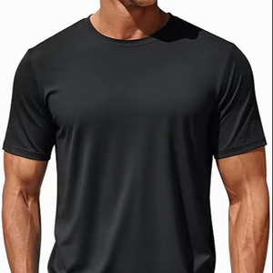 T-shirt en coton pour homme, manches courtes, décontracté, uni, confortable, idéal pour l'été, fabriqué en usine au Bangladesh - Product Image 1