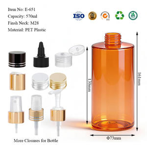 Vente en gros de flacons pompe cylindriques en plastique PET de 570 ml pour shampoing, lotion, après-shampoing, gel douche, soins de la peau, emballage personnalisé - Product Image 6