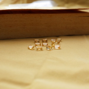 Lot de 12 pierres de quartz jaune doré, taille émeraude 4x6mm, pierres semi-précieuses naturelles certifiées par un tiers pour la fabrication de bijoux - Product Image 2