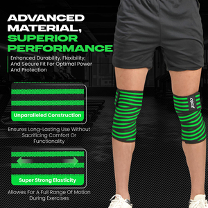 LS0331 Rodilleras Transpirables Unisex para Levantamiento de Pesas y Powerlifting - Soporte de Compresión para Rodilla - Product Image 5