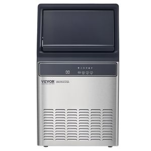 เครื่องทำน้ำแข็งแบบตั้งพื้นสำหรับครัวเชิงพาณิชย์ 160 ปอนด์/24 ชม. ผลิตน้ำแข็งได้ 55 ก้อนใน 15 นาที ความจุขนาดใหญ่ 33 ปอนด์ - Product Image 1