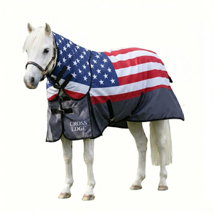 CrossEdge Horse Winter <b>Blanket</b> Print Rug 600D Ripstop <b>Waterproof</b> Full Neck Winter Turnout <b>Blanket</b> Lightweight Durable Rug - Product Image 1