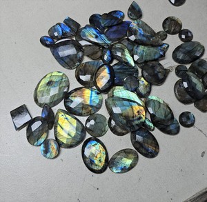 Best Quality Natural Labradorite Cabochon Mix Shape White <b>Blue</b> Fire Color Third Party Certified <b>Crystal</b> Healing Jewelry IRFAN - Product Image 3