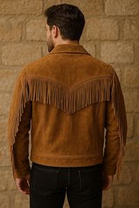 Chaqueta de Cuero Premium para Hombre con Cuello Alto y Corte Ajustado - Estilo Vaquero de Alta Calidad a Precios Accesibles - Product Image 2