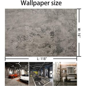 Carta da Parati Adesiva Stile Industriale, Grigio Cemento, Impermeabile, Rimovibile, Decorativa, Autoadesiva - Product Image 4