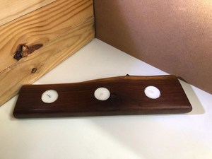 Natural Wood <b>Tea</b> <b>Light</b> Candle Holder for Table Centerpiece - Product Image 2