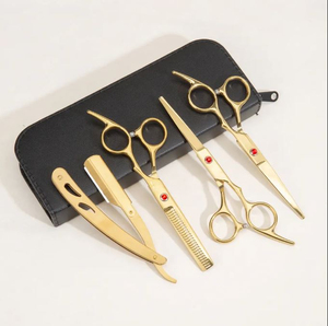 Kit de ciseaux de barbier professionnels de 6 pouces en acier inoxydable, céramique et plastique de haute qualité pour salons, vente chaude, pour effilage - Product Image 6