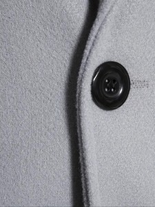 <b>Men's</b> Long Wool/Polyester Trench <b>Overcoat</b> Notched Lapel Single Breasted Regular Fit <b>Black</b> Coat Anti-Wrinkle Quick Dry Breathable - Product Image 5