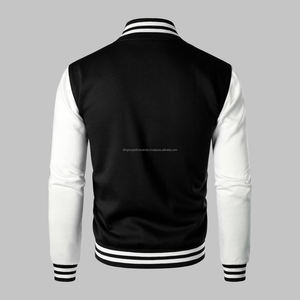 Chaqueta de béisbol de estilo universitario personalizada de alta calidad, algodón de invierno, cuello levantado, bordado de chenilla, procesamiento recubierto - Product Image 2