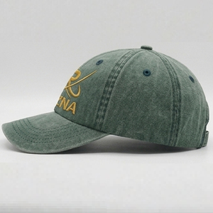 Gorra de Béisbol RIZNA de Mezclilla Twill, 6 Paneles, Ajustable, Unisex, Estilo Casual Vintage, Lavada, con Logotipo Bordado en 3D en el Panel Frontal, Azul, Algodón, Metal - Product Image 2