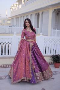 Conjunto de Lehenga Choli Dupatta de la India, el más vendido, para novias, bodas, fiestas, atuendo étnico, Lehenga Choli a precio de mayoreo - Product Image 5