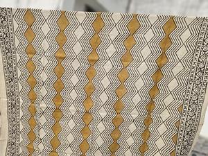 Sarong en coton imprimé à la main, motif zig-zag, écharpe de plage, paréo, longue écharpe, grand sarong, couverture de plage, style bohème, sarong de voyage - Product Image 4