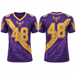 Maillot de football américain imprimé – Matière souple, coupe athlétique, entretien facile, tenue de club, performance sur le terrain, qualité export. - Product Image 2