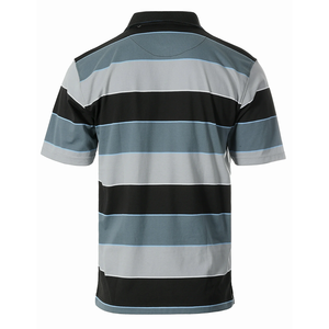 OEM Men's Half Sleeve <b>Striped</b> <b>Polo</b> <b>Shirt</b> Fashionable Anti-Pilling Latest Design <b>Striped</b> Customizable Logo Knitted <b>Polo</b> <b>Shirts</b> - Product Image 2