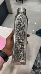 Handcrafted Embossed Silver <b>Coffee</b> Pot and <b>bottles</b> Vintage Floral Metal Tea Server Decorative Arabic Turkish <b>Coffee</b> pot - Product Image 2