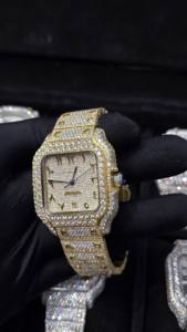 Pass Diamond Tester Hip Hop <b>Iced</b> <b>Out</b> Automatic Jewelry <b>Watch</b> Luxury Stainless Steel Mechanical Buss Down VVS Moissanite <b>Watch</b> - Product Image 4