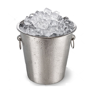 Moderno juego de cubitera metálica con ribete de cuentas y asas laterales, elegante enfriador de vino, bebidas y champán para bar, ideal para fiestas. - Product Image 2