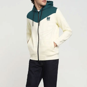 Sweat à capuche zippé pour homme en coton mélangé, de qualité supérieure, style streetwear oversize, vente en gros, vêtements de mode - Product Image 3