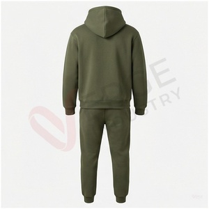 Conjunto Deportivo con Capucha para Hombre, Color Verde Oliva, Manga Larga, Corte Regular, Transpirable, para Otoño - Product Image 2