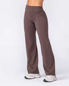 Women’s High Waisted <b>Flare</b> <b>Leggings</b> Wholesale Custom Yoga Pants Gym Workout Wide Leg Fitness <b>Leggings</b> OEM ODM Activewear - Product Image 4