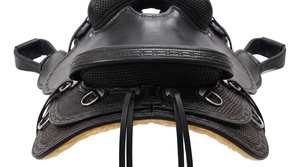 Cómodo Sillín de Cuero para Caballo Estilo Western con Estructura de Fibra y Herrajes de Acero Inoxidable para Deportes Ecuestres al Aire Libre en Ranchos y Senderos - Product Image 2