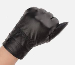 Gants d'hiver pour hommes à écran tactile en cuir, doublure cachemire en peau de mouton véritable, haute qualité, usage quotidien, offre directe usine - Vente chaude - Product Image 2