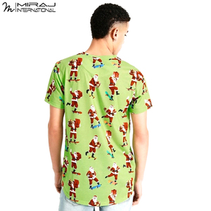 เสื้อยืดผ้าเนื้อนุ่มคุณภาพพรีเมียมรุ่นใหม่ล่าสุดลายธีมคริสต์มาสสำหรับผู้ชาย ระบายอากาศได้ดี คอวี ซับเหงื่อ แห้งเร็ว เหมาะสำหรับฤดูร้อน - Product Image 6