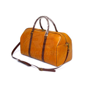 Bolsa de Viaje Deportiva de Cuero Moderna, Bolsa de Lona para Gimnasio, Equipaje de Gran Espacio con Correas Resistentes, Bolsas de Lona de Cuero - Product Image 4