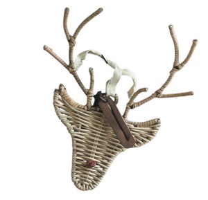 Luxury Woven Craft <b>Wreath</b> Pendant Rattan Decorate Christmas Tree <b>Wreath</b> Pendant Handmade Wicker Festival Display - Product Image 3