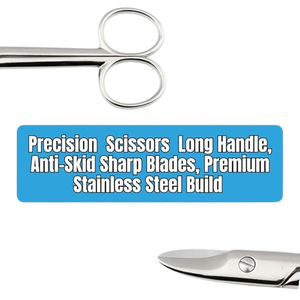 Ciseaux à cuticules professionnels en acier inoxydable courbés pour gauchers, ensemble de ciseaux à ongles pour bébé, soin sûr - Product Image 6