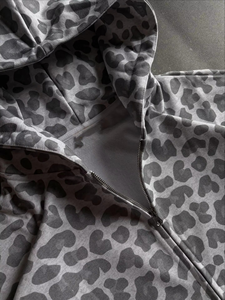 Pull-over personnalisé de haute qualité en polyester/coton 340 g/m², imprimé avec un motif léopard, tricoté, écologique - Product Image 4